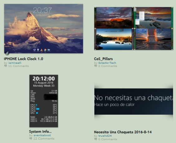 „Rainmeter“ skins „DeviantArt“