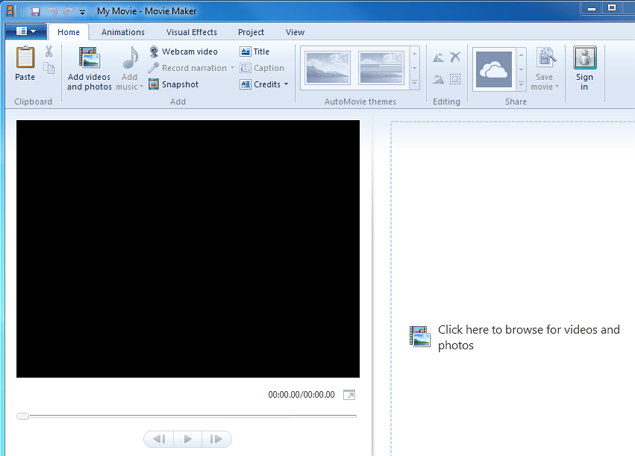 „Windows-Movie-Maker-Interface“