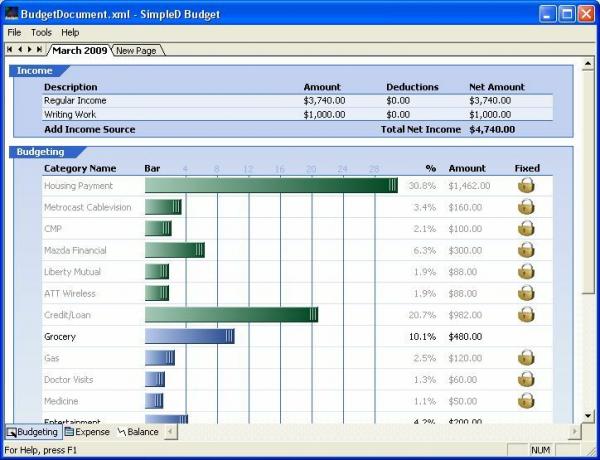 „SimpleD Budget“ - nemokama biudžeto sekimo programinė įranga („Windows“) simpled4b