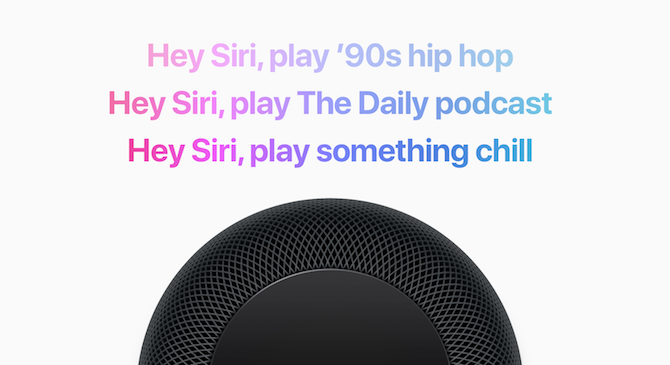 „Siri HomePod“ muzikos komandos