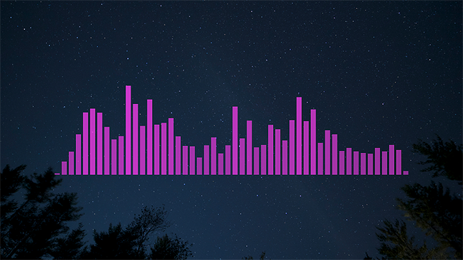 Geriausios „Rainmeter“ odos, skirtos minimalistiniam darbalaukiui - spalvų fontanas