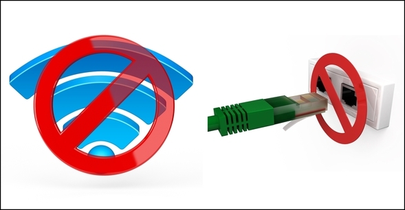 5 „Ethernet“ laido ir X atjungimas per „WiFi“