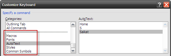 Nustatykite pasirinktinius sparčiuosius klavišus „MS Word“ programoje ir sukurkite kodų lapą. Tinkinkite „Keyboard4“