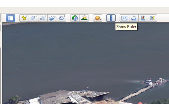 rodyti liniuotę google earth pro