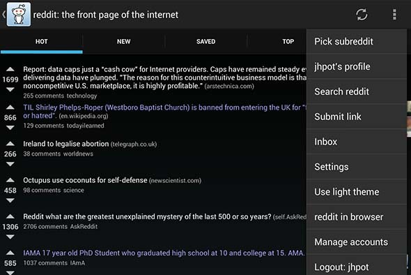 „Android reddit“ programa