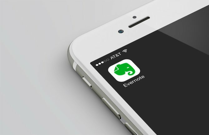 Kaip parašyti e-knygą: „Evernote“ piktograma