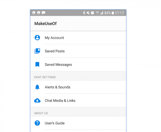 Android sukurti programą makeuseof app