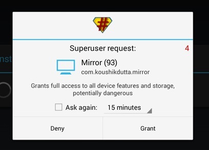 „Root Superuser Request App“