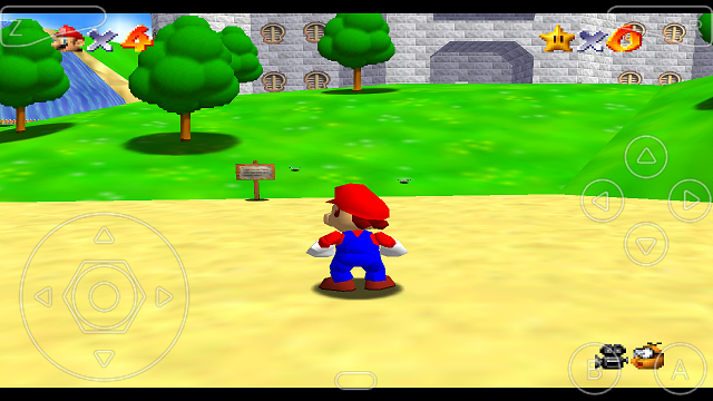 Mario 64, kaip žaidžiamas N64oid, skirtas Android