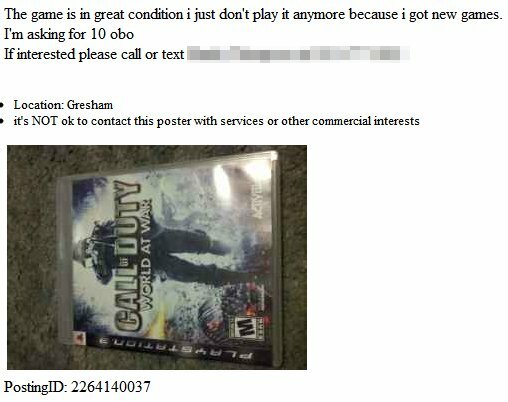 ką saugu pirkti Craigslist'e