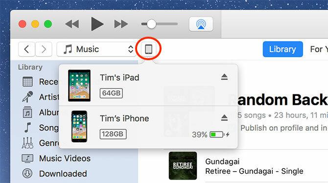 atsarginę „iPhone“ kopiją - „iTunes“ įrenginiai