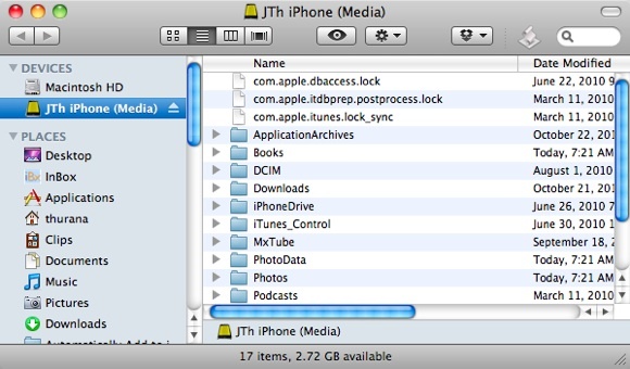 „iPod“ kaip išorinis diskas