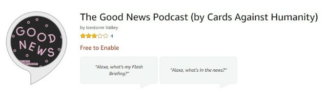 Geros naujienos „Podcast“, skirtos „amazon“ echo transliacijoms