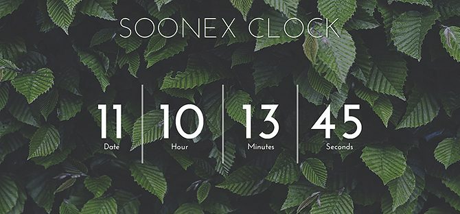 Geriausios „Rainmeter“ odos, skirtos minimalistiniam darbalaukiui - „Soonex“