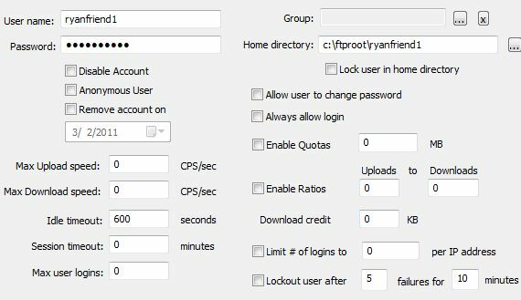 FTP serverio nustatymas