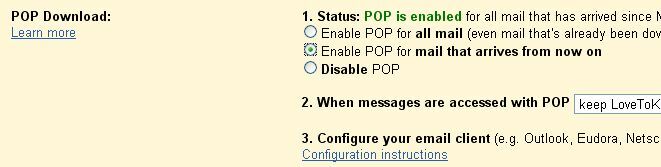 „pop3 gmail“ sąranka Patikrinkite visus el. Laiškus ir gaukite el. Pašto įspėjimus naudodamiesi „POP Peeper“ („Windows“) pop3gmailseteup7