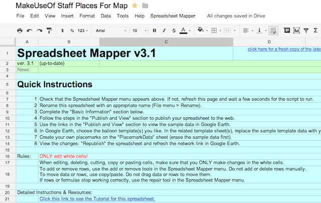 „Google-Maps-Spreadsheet Mapper“