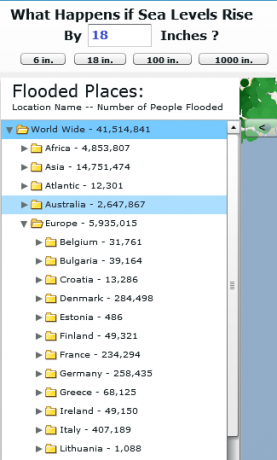 GlobalFloodMap: interaktyvus jūros lygio kilimo žemėlapio vaizdas thumb65