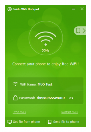 „Baidu Hotspot 5GHz Connection Share“