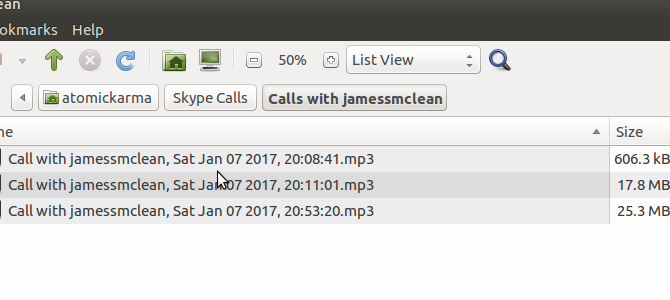 „Skype“ skambučių įrašymo įrenginys, skirtas „Linux“ istorijai