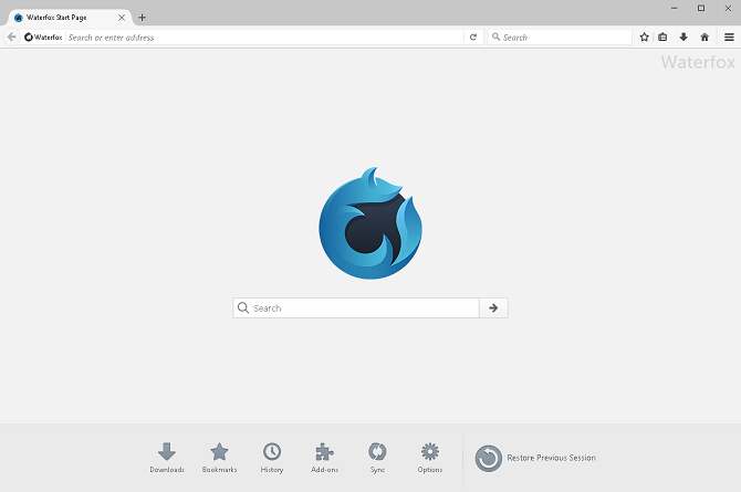 „waterfox“ naršyklė