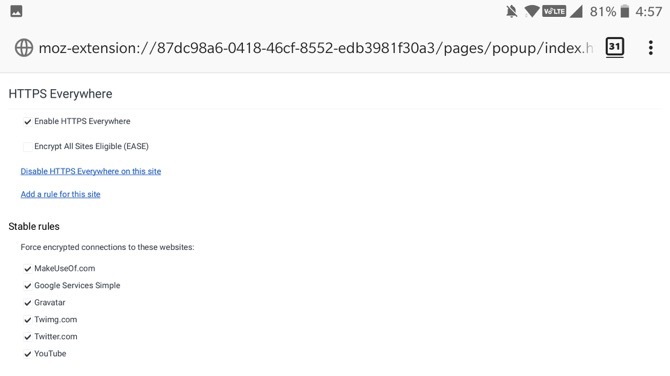 HTTPS visur „Firefox Android“