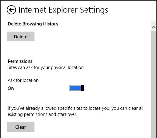 Internet Explorer 10 patarimų