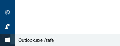 „Outlook“ paleidimas saugiuoju režimu sistemoje „Windows 10“