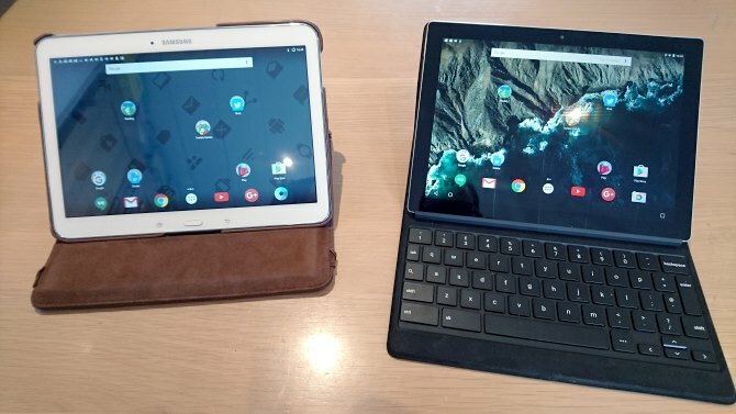 „MakeUseOf“ peržiūra „Google Pixel C Kindle“ palyginimas