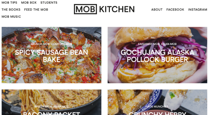 „Mob Kitchen“ daro maistą maisto ruošimui paprastesnį studentams ir pradedantiesiems, pateikiant mažiau nei 10 dolerių receptų