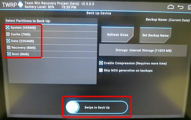 TWRP atsarginė kopija2