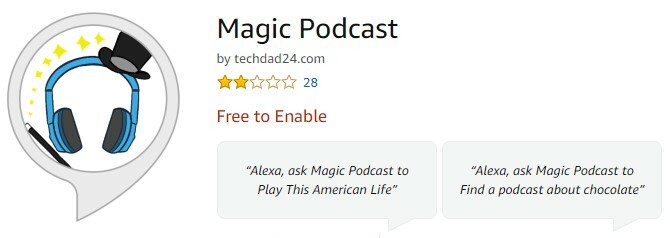 „Magic Podcast“, skirtas „amazon“ echo transliacijoms