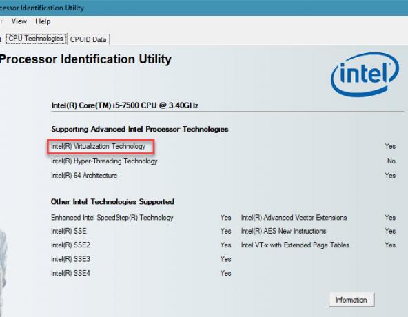 „Intel“ procesoriaus identifikavimo įrankis