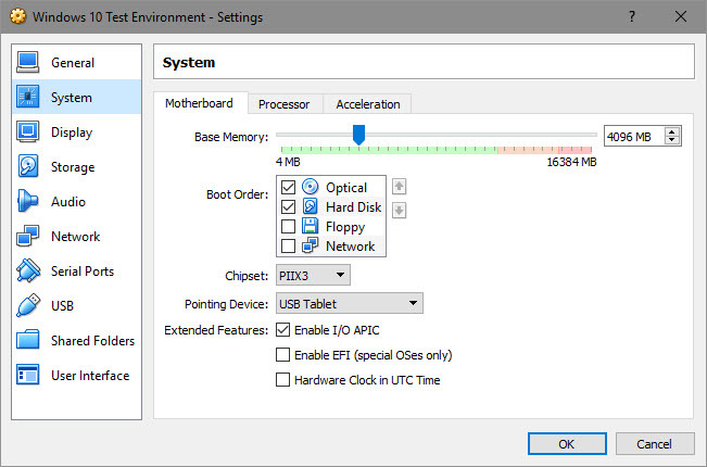 „VirtualBox“ skirta RAM