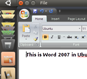 įdiegti „Office 2007“ į „Linux“