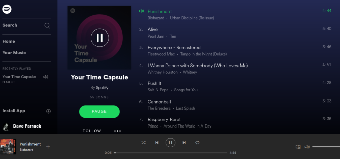 Šis „Spotify“ grojaraštis gali priversti jus jaustis jaunam ir vėl pastebėti laiko kapsulės ekrano kopiją