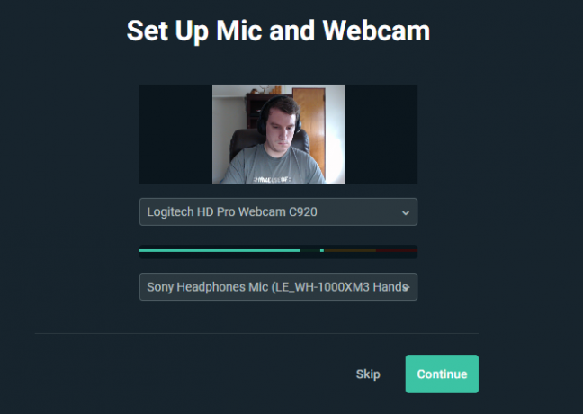 „Streamlabs Mic“ ir „Webcam“