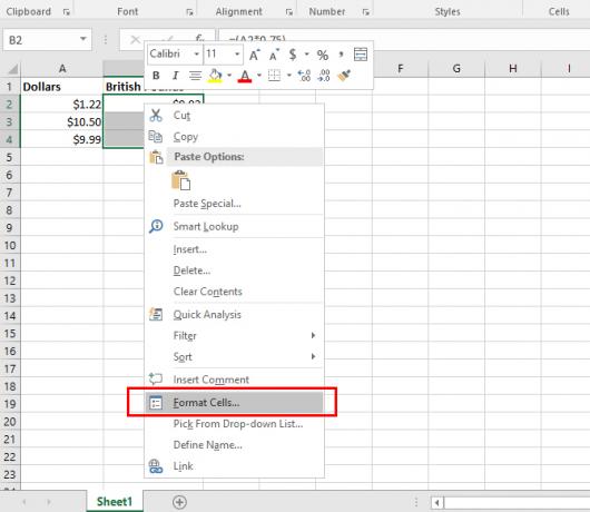 Kaip naudoti skirtingus valiutos simbolius konkrečiose „Excel Excel 2 valiutos“ ląstelėse
