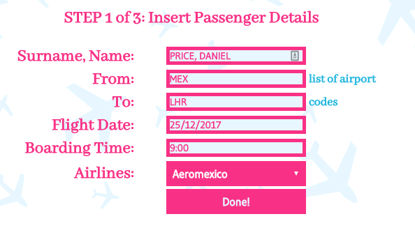 suklastota lėktuvo bilieto informacija