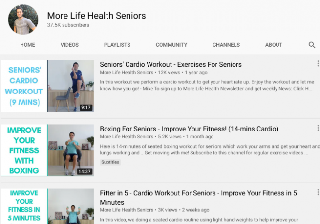 „More Life Health Seniors“ moko senjorus, kaip namuose išlikti tinkamiems ir sveikiems atliekant kardio pratimus stovint ir sėdint 