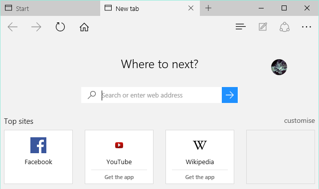 „Edge New Tab“