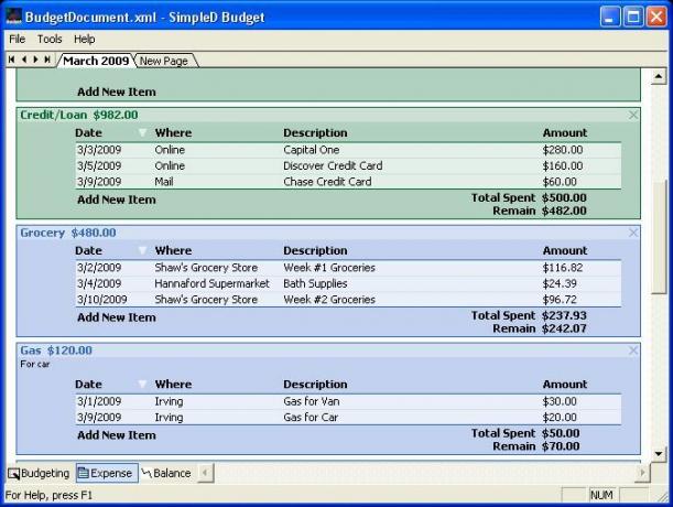 „SimpleD Budget“ - nemokama biudžeto sekimo programinė įranga („Windows“) simpled5b