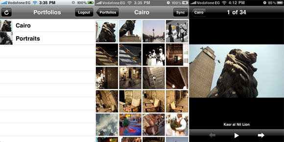Sukurkite profesionalų fotografijos portfelį internetu per 5 minutes naudodami „Pullfolio iphone1“