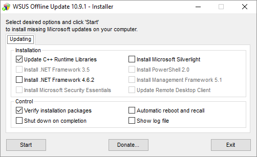 „Windows“ naujinimas neveiks „Windows 7“ ir 8.1 versijose. Veikia naudojant naują aparatinę įrangą „WSUS Offline UpdateInstaller“