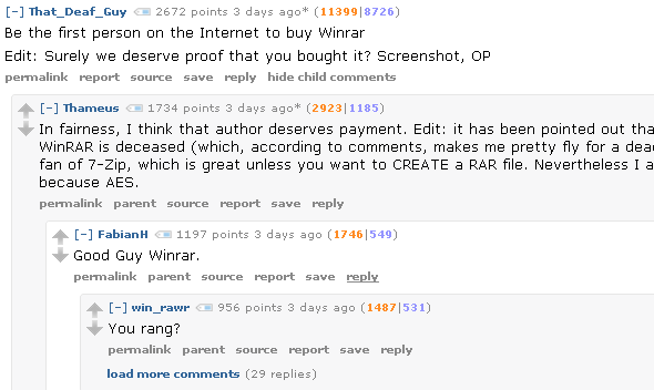 Meilė yra akla, Betmenas, „Winrar“ ir dar daugiau [Best of Reddit] reddit100dollars