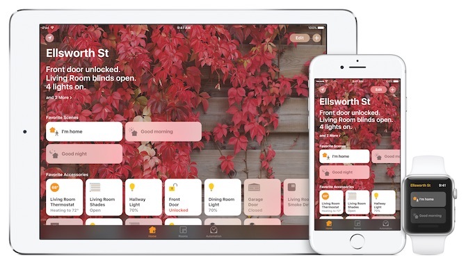 Įvairių įrenginių „Apple HomeKit“