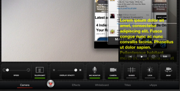 „TouchCast“ leidžia kurti galingus interaktyvius vaizdo įrašus „iPad TouchCast“ teleprompte