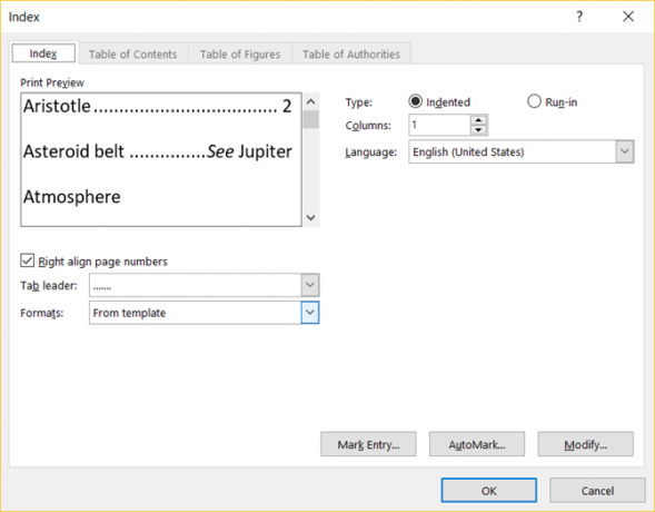 „Microsoft Word“ nuorodų skirtuko „MSWord Indexformat“ paprastas vadovas