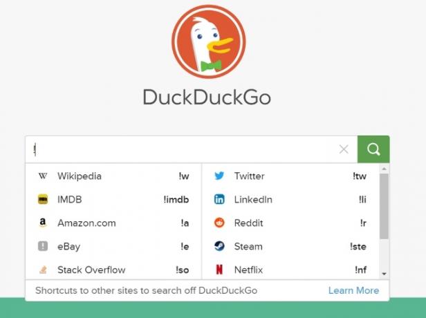 „DuckDuckGo“ užpakaliniai paieškos varikliai