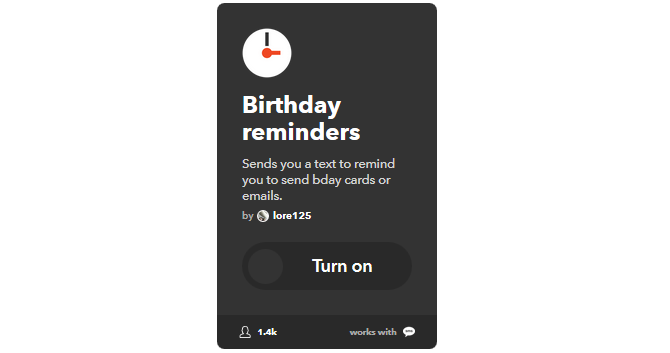 Svarbiausias IFTTT vadovas: naudokite galingiausią žiniatinklio įrankį, kaip „Pro 21IFTTT BirthdayReminder“